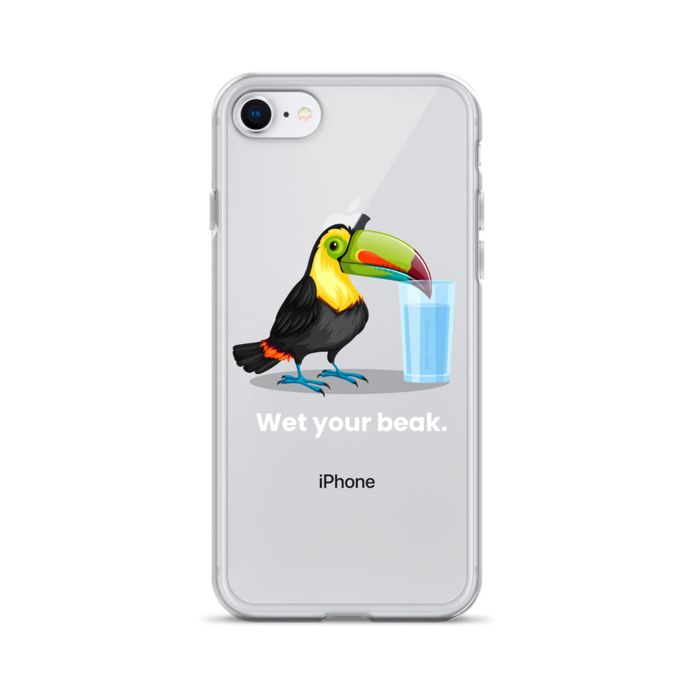 Wet Your Beak (WHITE text) - iPhone Case