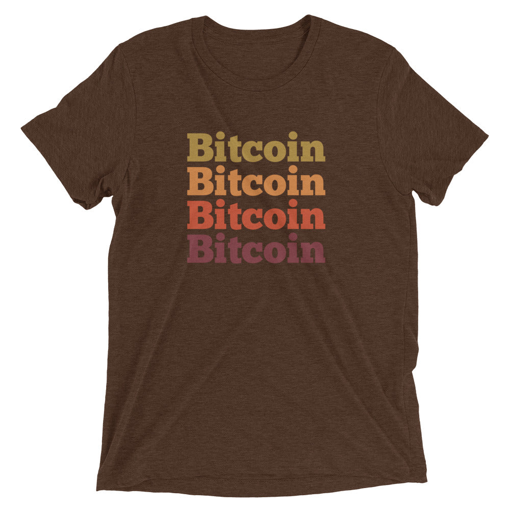 Bitcoin 70s Retro Design - Crypto Tee Shirt