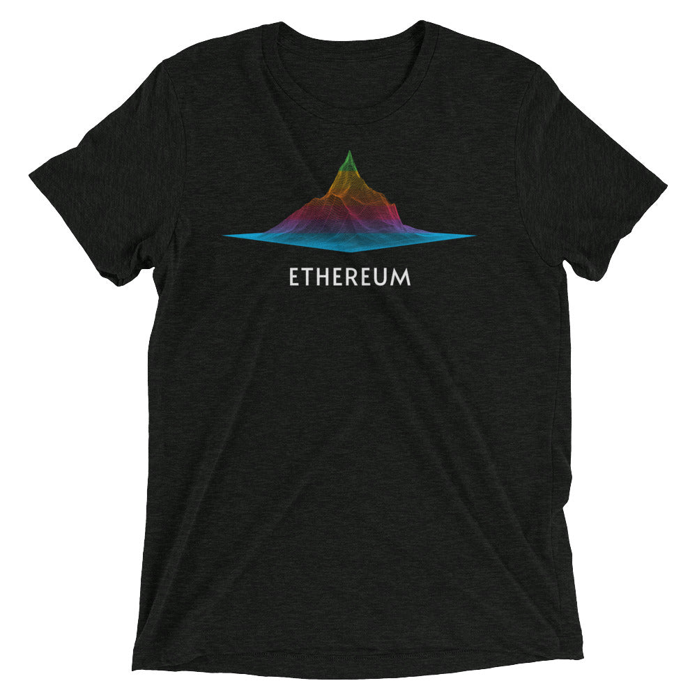 Ethereum Wireframe 3D Graph - Rainbow Edition - Crypto Tee Shirt