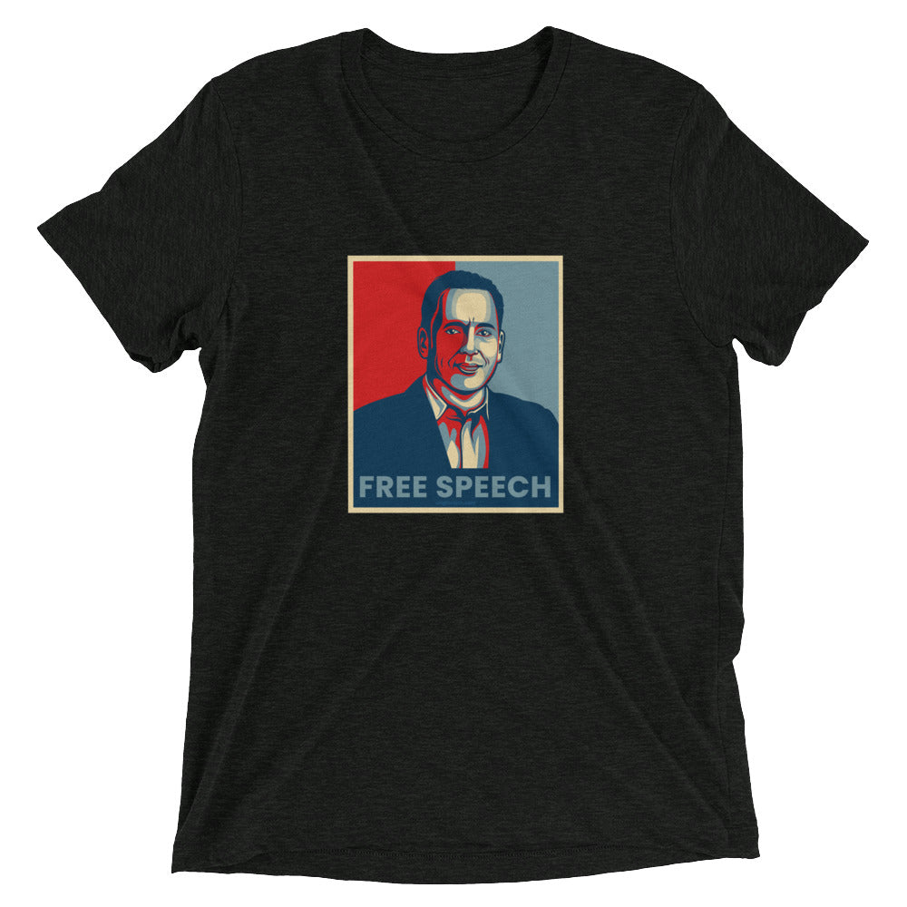 David Sacks Free Speech - All-In Podcast - Obama HOPE Parody Tee T-Shirt