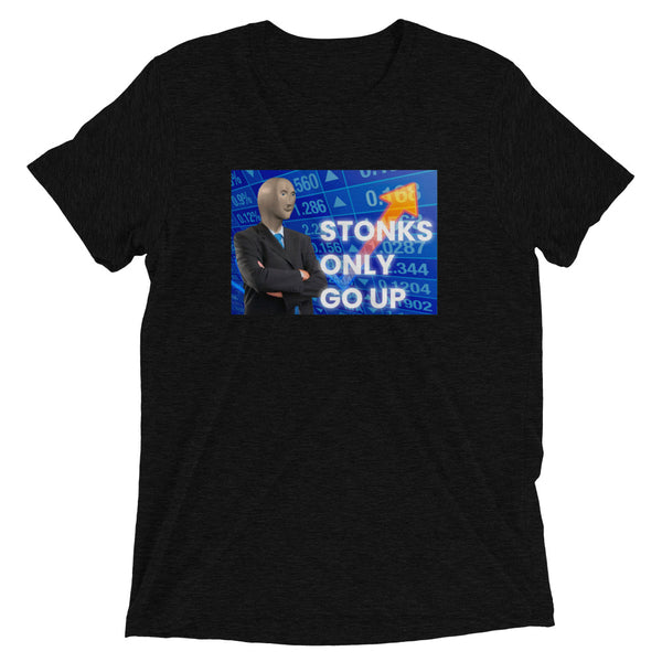 Stonks Only Go Up Meme - Wallstreet Bets (WSB) Tee Shirt