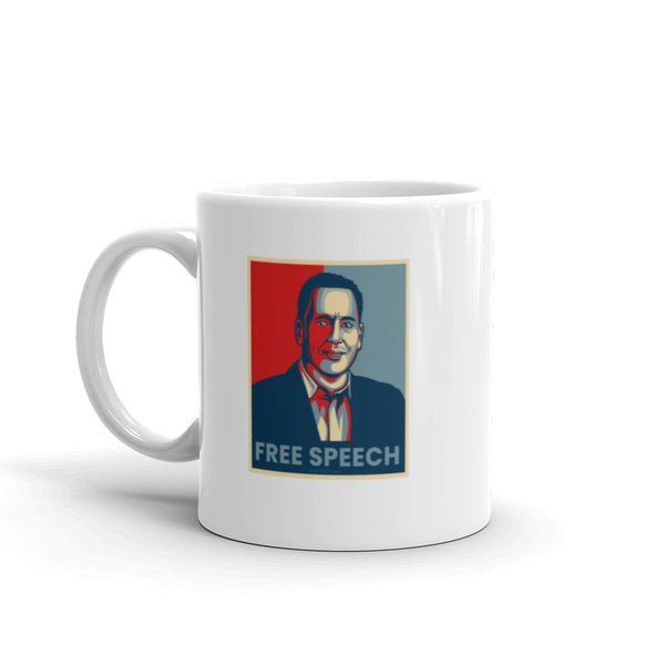 David Sacks Free Speech - All-In Podcast - Obama HOPE Parody Coffee Mug