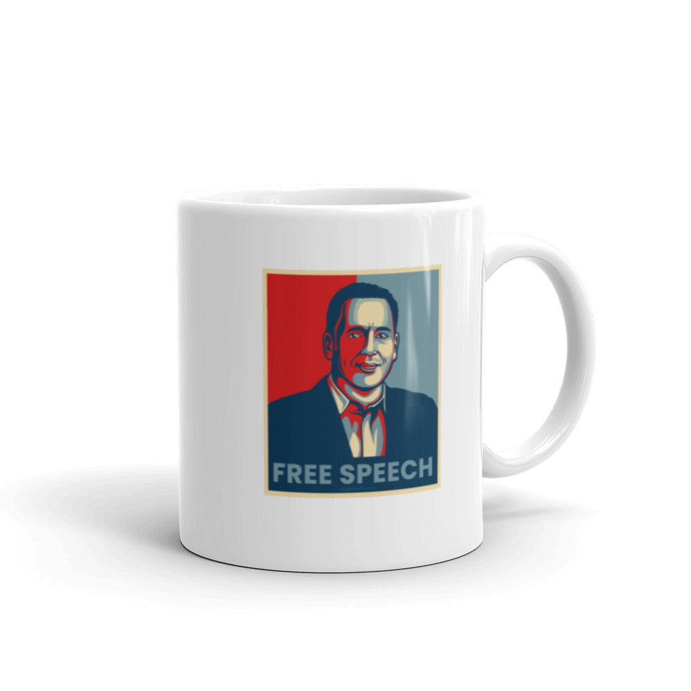David Sacks Free Speech - All-In Podcast - Obama HOPE Parody Coffee Mug